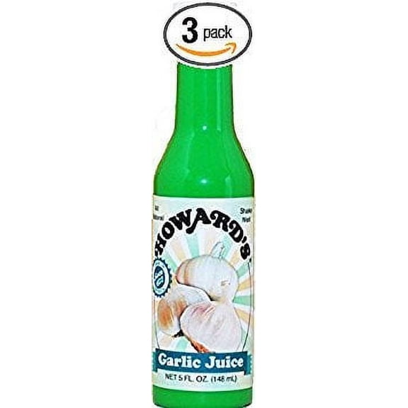 Howard's Juice 5oz Container (Pack of 3) Choose Flavor Below (Garlic)