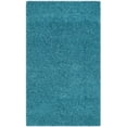 thumbnail image 4 of SAFAVIEH Laguna Neven Plush Solid Shag Runner Rug, Turquoise, 2'3" x 8', 4 of 8