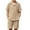 Khaki, variant on Arshiner Boy 2 Piece Outfit Short Sleeve Button Down Shirt and Shorts Set Summer Beachwear