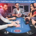 thumbnail image 5 of wirlsweal 71 Inch Poker Table, 8 Player Folding Poker Table with Collapsible Legs, Padded Rail and Cup Holders, Portable Poker Table for Texas Holdem Poker, 5 of 10