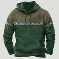 thumbnail image 2 of ZCFZJW Men Hooded Coat Winter Vintage Western Aztec Tribal Graphic Pullover Hoodie Sweatshirts Classic Regular Fit Big and Tall Comfortable Cotton Outwear Tops with Pockets Green XXL, 2 of 3