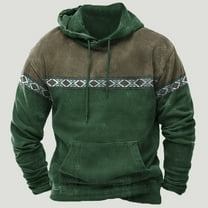 Patlollav Mens Fall/Winter Cotton Tops Comfortable Long Sleeve Hooded Sweatshirts M-3XL Green M