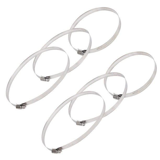 Abrazadera De Manguera Ajustable, Abrazadera De Tubo De Manguera De Orificio Pasante Antioxidante Altamente Duradera Para La Industria Para La Fábrica Para El Hogar ANGGREK Stainless Steel Hose Clip