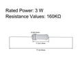 thumbnail image 3 of Uxcell 160K Ohm 3W ±5% Tolerance Axile Lead Metal Oxide Film Resistor 40 Count, 3 of 5