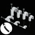 thumbnail image 2 of 100PCS Round Cable Clips 4~16 mm C Shaped Management Nylon Carbon Steel Nails Line Cord Tie Circle Wire Wall Holder, 2 of 10