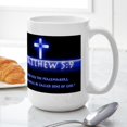 thumbnail image 6 of CafePress - Blessed Are The Peacemakers Mugs - 15 oz Ceramic Large White Novelty Mug, 6 of 6