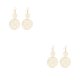 thumbnail image 4 of Pendientes para mujer Sonducket 1 par de aleación aro de moda gota Oro Plata, 4 of 6