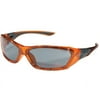 ForceFlex Protective Eyewear, Silver Mirror Lens, Duramass HC, Orange Frame