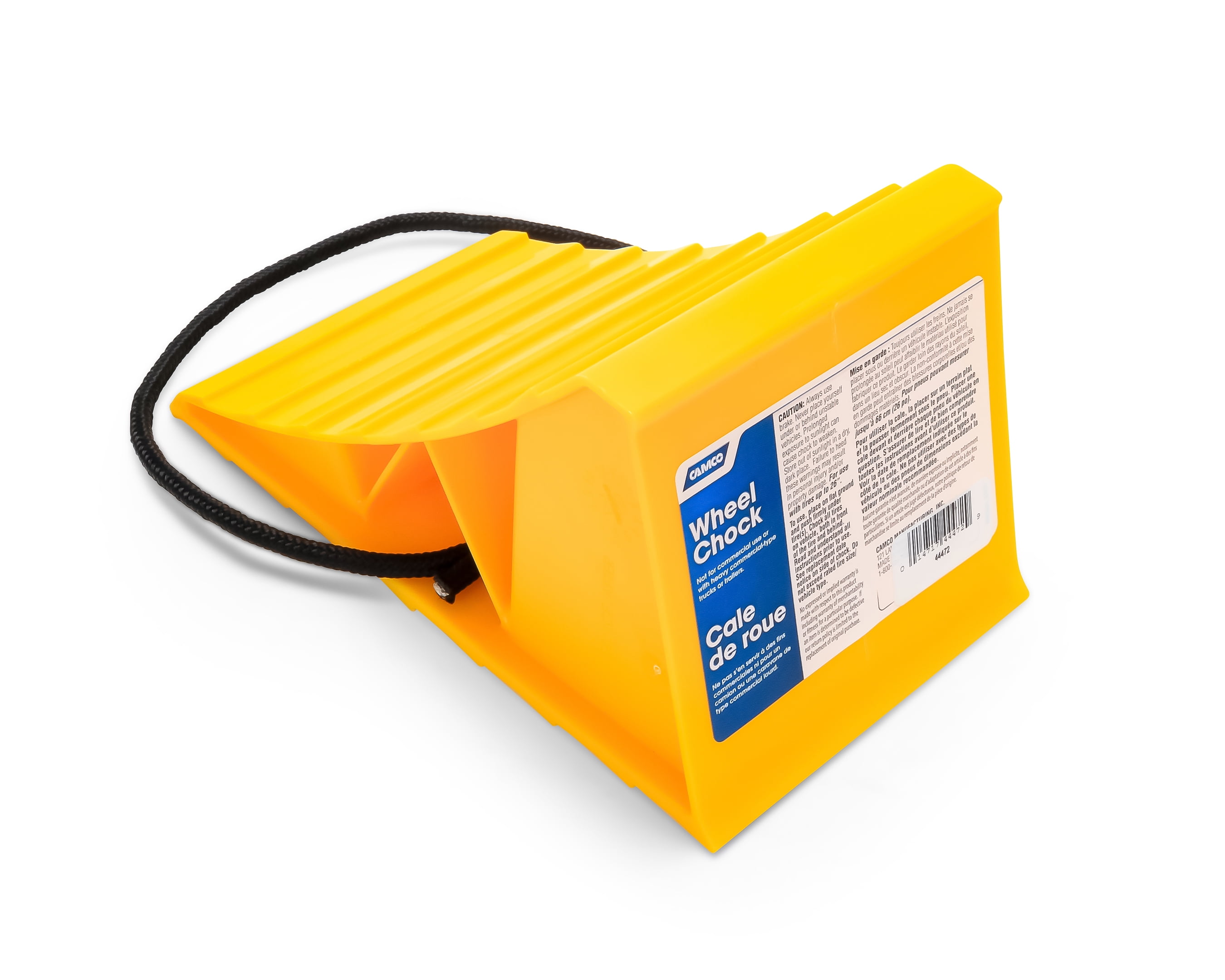 Wheel Chock with Rope, Yellow (E/F)
