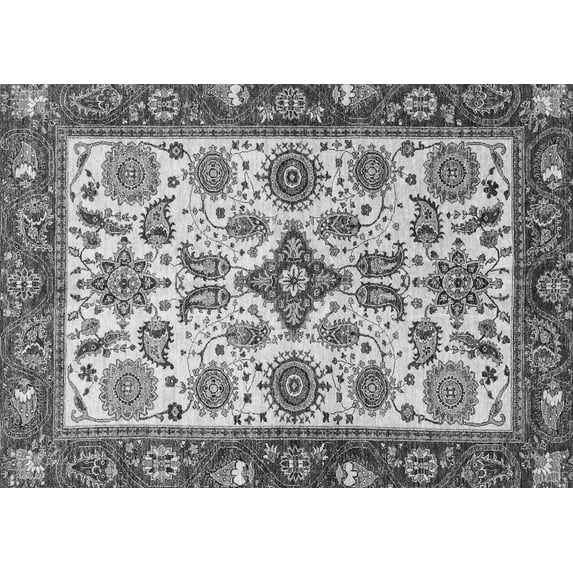 Ahgly Company Indoor Rectangle Oriental Gray Traditional Area Rugs, 2' x 4'