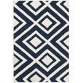 thumbnail image 2 of SAFAVIEH Chatham Eric Geometric Wool Area Rug, Dark Blue/Ivory, 2' x 3', 2 of 8