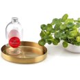thumbnail image 3 of Bandeja redonda dorada para servir, bandejas decorativas para perfumes, joyas, cosméticos, comida, café, té, velas, tocador de baño, mesa de baño (latón), 3 of 5