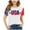 E150-Multicolor, variant on hengsof Girls Independence Day Short Sleeve Casual T-Shirt, Patriotic Holiday Print Fashionable Crew Neck Pullover, Ages 3-15