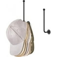 thumbnail image 1 of sasyxdc 2 Pcs Hat Organizer Modern Metal Baseball Caps Holder Rack Wall Mount 7.9 Inches Space Saving L Shaped Hook Storage for Closet Bedroom Living Room  Black gtr, 1 of 6