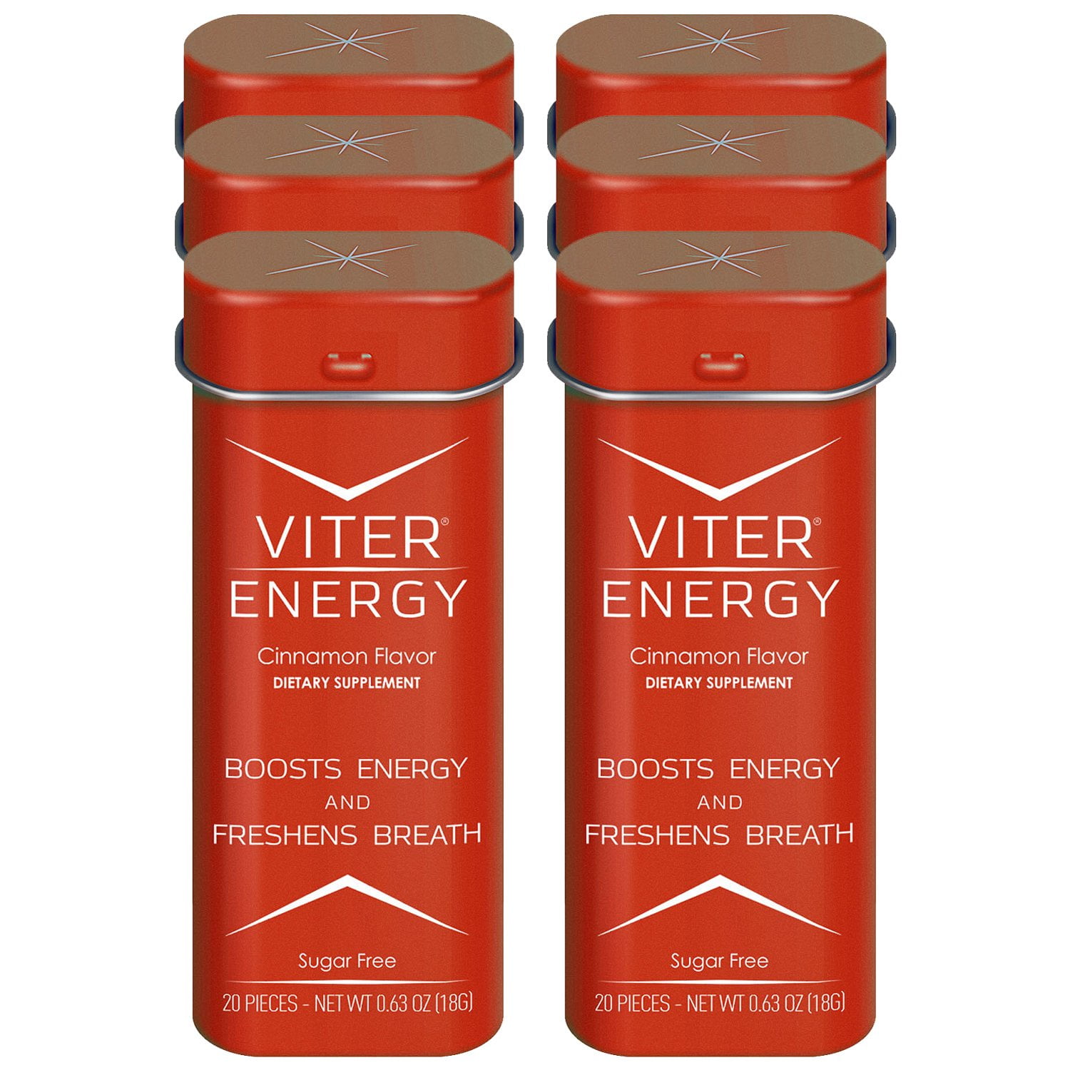 Viter Energy Cinnamon Caffeinated Mints 40mg Caffeine & BVitamins