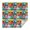 Boston Terrier, variant on Bull Terrier Dog and Flower Florals Square Tablecloth,Waterproof Square Table Cover,Wipeable Spillproof Washable Table Cover for Home Kitchen Party Decor 42"X42"(107x107cm)