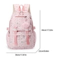 thumbnail image 2 of Aesthetic Backpack with Pendant, Star Print Laptop Backpack, Multi-layer Bookbag for Shopping Work (Pink), 2 of 7
