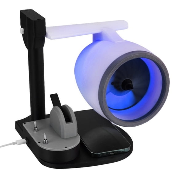 Sinyiin Aviation Design Desktop Fan with Integrated Mobile Power Supply USB Propelled High Wind Low Noise for Home & Office