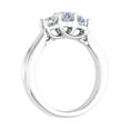 thumbnail image 2 of 14K White Gold 3-Stone Diamond Engagement Ring Band (0.76 Carat) (Ring Size 5.25), 2 of 5