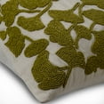thumbnail image 2 of Ivory Lemon Grass Beaded Pillow Cover, 22x22 inch (55x55 cm) Silk Pillow, Square Floral Bead Embroidery Throw Pillow Cover, Ivory Pillow Cover 22x22 inch (55x55 cm) - Hikaru, 2 of 3
