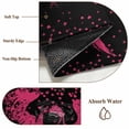 thumbnail image 6 of 3'x5' Rug for Living Room Bedroom, Pink Ribbon Washable Area Rugs Non-Slip Carpet Mats, Wings Romantic Love Heart Flowers Black Indoor Low Pile Area Rug Runner for Kitchen, Mudroom, 6 of 8