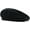 D096--black, variant on Women Soft PU Leather French Beret Hat with Adjustable Straps Kpop Dance Military Cap