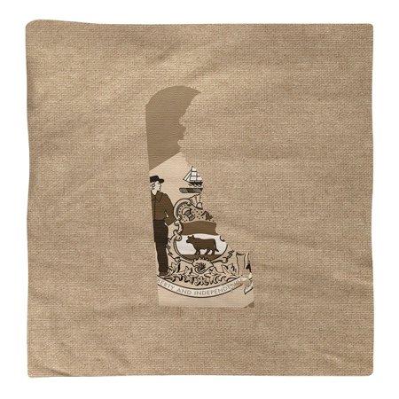 ArtVerse Delaware State Napkin Sepia 22 x 22