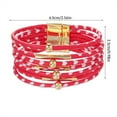 thumbnail image 4 of yingyy Bracelet Multi-layers Magnetic Buckle Leather Multi-colored Leopard Print Bangle Party Decoration Wristband Jewelry Red 1Set, 4 of 6
