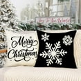 thumbnail image 3 of Red Christmas Pillow Covers 18x18 Set of 4 Farmhouse Xmas Decorations Snowflake Hello Winter Holiday Decor Throw Cushion Case for Home Couch S24C17, 3 of 6