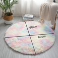 thumbnail image 4 of Yannee Rainbow Round Rug,60*60 cm Colorful Area Carpet,Fuzzy Plush Rug for Nursery Room,Cute Baby Room,Girls Bedroom, 4 of 8