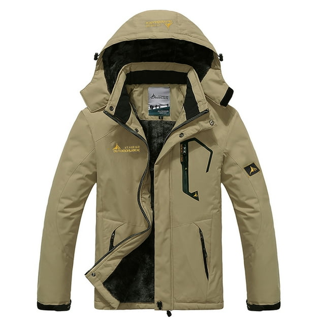 Coupe-vent Imperméable Chaud pour Homme avec Capuche Veste de Planche à Neige