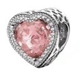 thumbnail image 3 of Dije de corazón para pulsera, dijes espaciadores para cadenas de serpiente, cuentas de corazón de Metal, cuentas con orificio grande para brazaletes, , Rosa Yinane Charm Corazón para Pulsera, 3 of 8