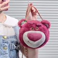 thumbnail image 4 of Bolso de peluche de Disney Lotso para muñeca, bolsa con cadena de oso Pooh, Lolita Dale, bolsa de teléfono de felpa, mochila ajustable para regalo de vacaciones, bolsa de maquillaje, 4 of 4