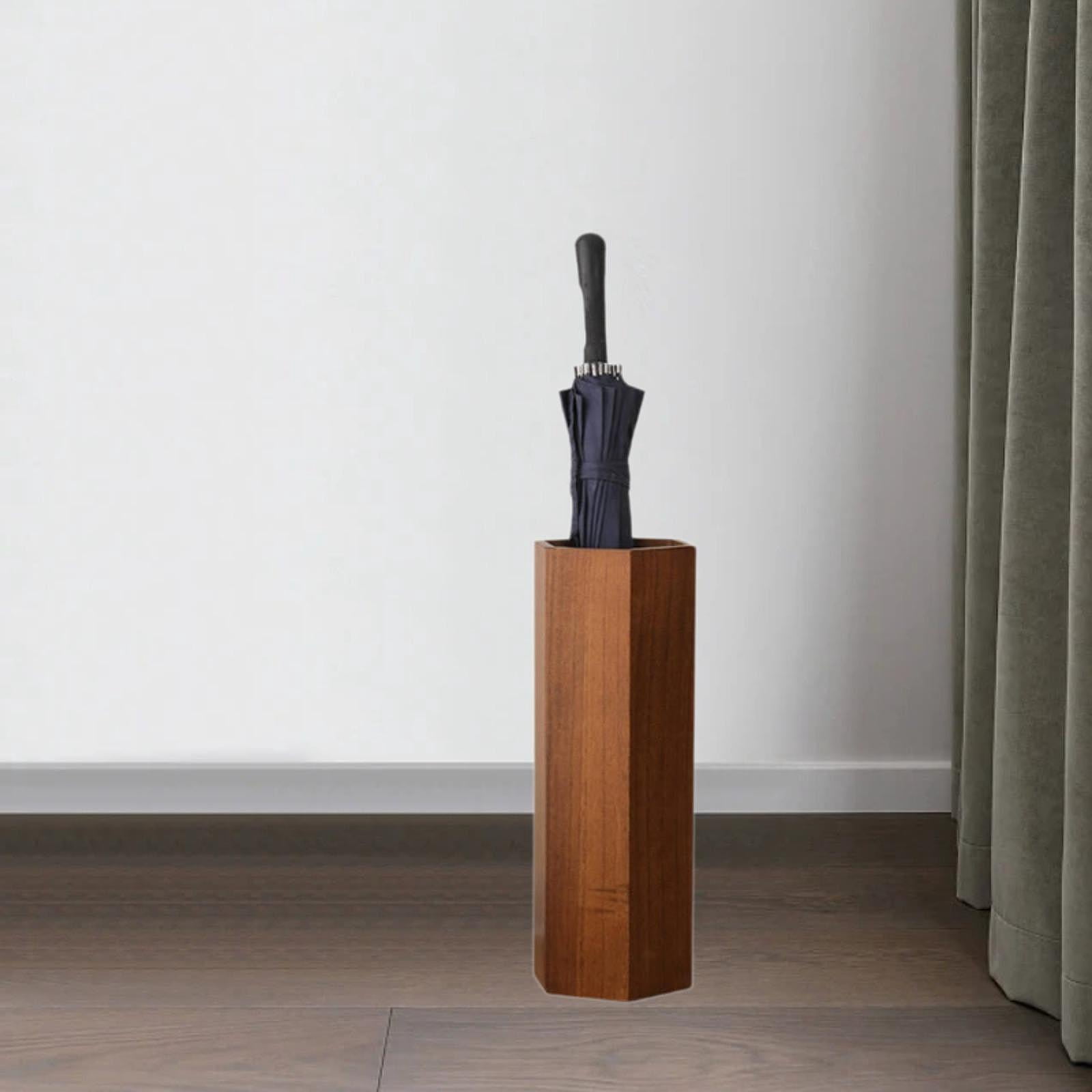 colaxi Umbrella Holder Cane Holder Creative Gift Idea Space Saving Entry Hallway Decor Umbrella Stand for Living Room Entryway Hotel Dark Brown