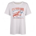 thumbnail image 5 of T Shirts for Women Summer Short Sleeve Crewneck Loose Fit Y2k Lobster Graphic Tee Shirt, 5 of 5