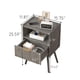 thumbnail image 2 of Mesita de noche moderna Nightstand JOONEE con almacenamiento en roble gris, 2 of 7