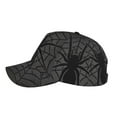 thumbnail image 3 of Xecao Black Spider On Web 1 for Baseball Cap: Unisex, crafted from classic polyester twill fabric, featuring a soft unconstructed design, 3 of 5