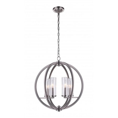 

6 Light Chandelier with Satin Nickel finish