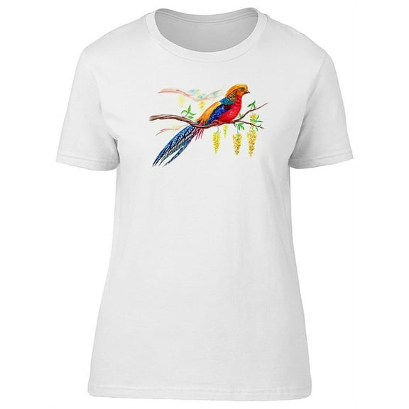 Colorful Golden Pheasant T-Shirt Women -Image by Shutterstock, Female Large