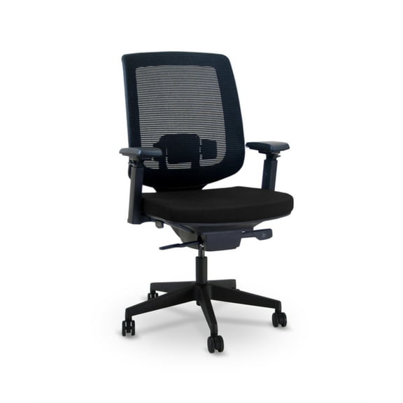 CavilUSA C3 Multi-Function Mesh Back and Fabric Seat Office Chair in Black