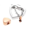 thumbnail image 2 of Joyería de cremación de corazón de amor, collares de urna chapados en oro rosa para cenizas, medallón de urna conmemorativa, joyería de acero inoxidable, 2 of 5