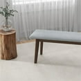 thumbnail image 5 of Allora Mid-Century Modern Design Small Fabric Upholstered Dining Bench in Gray, 5 of 6