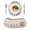 Off-White, variant on Spring Cow Floral Round 15 Inch Placemats Set of 8, Green Eucalyptus Leaves Grey Wooden HeatResistant Non Slip Place Mats for Dining Table, Wipeable Braided Kitchen Table Mats for Housewarming