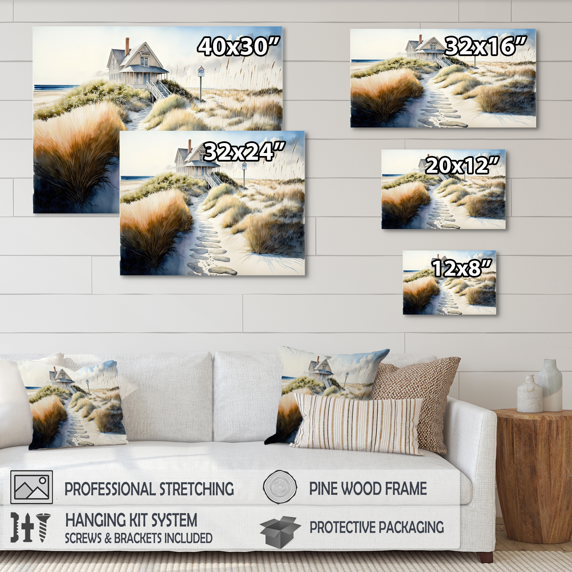 Designart Path To The Ocean VIII Canvas Wall Art