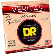 سلاسل Dr Vta-13 سلسلة الغيتار الصوتي البرونزي الفوسفور البرونزي ، 13-56 ، متوسطة
