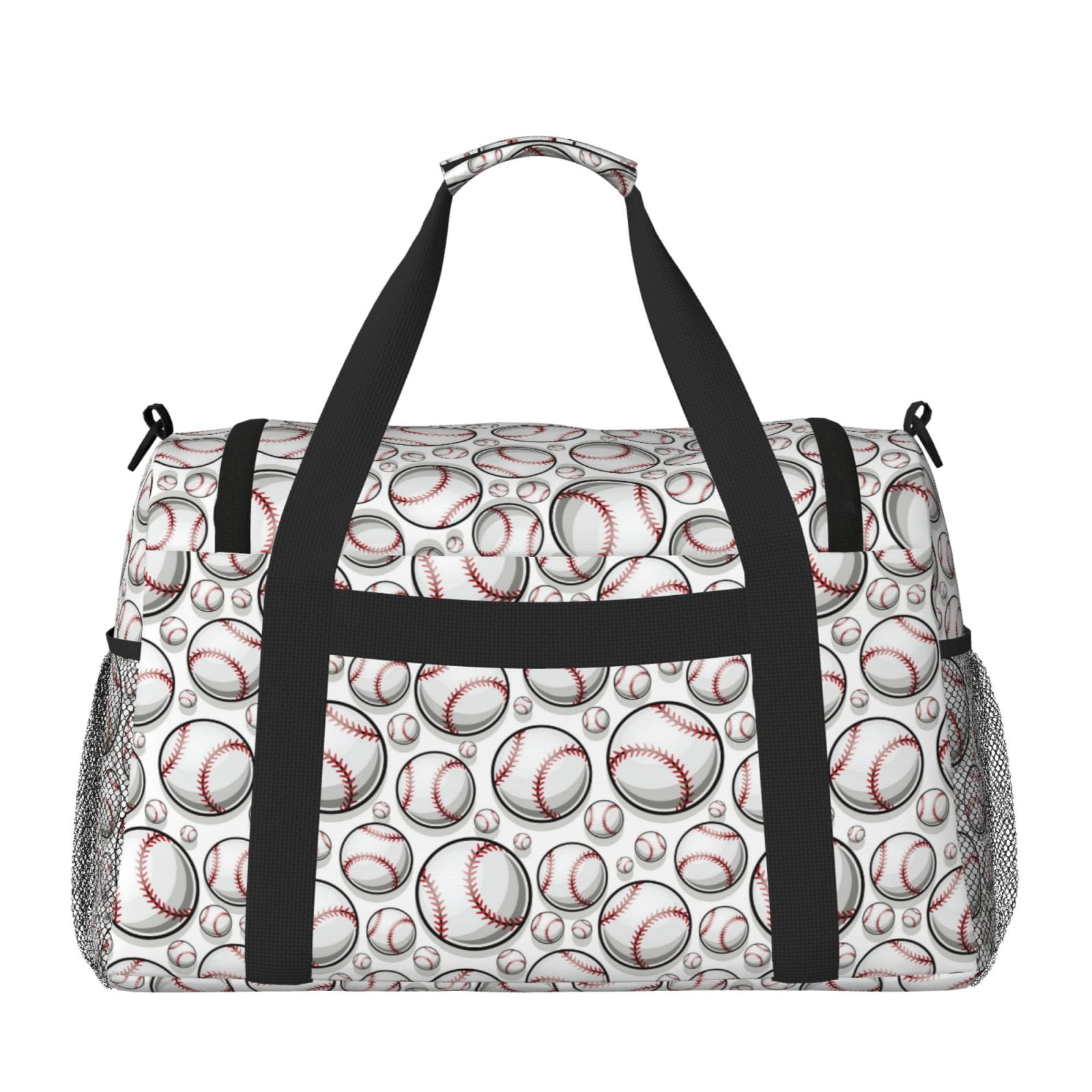 Hirioo Cute Baseball Hand Travel Bag for Men Women,Durable and Spacious Travel Bag with Multiple Pockets for Work, Travel, Weekend Getaways