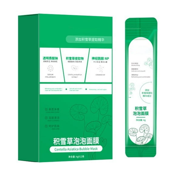 FSTDelivery 12 Sheet Complexacid Centella Asiatica Bubble Facial Mask,Foam Facial Mask Cleansing Shrink Pores Gentle Exfoliation Remove Blackheads for Daily Hydrating Facial Care&Skin Recovery Cream