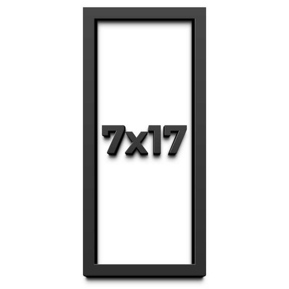 7x17 Shadow Box Frame Black | 1 inches Deep Real Wood Contemporary Shadowbox Display Frame | UV