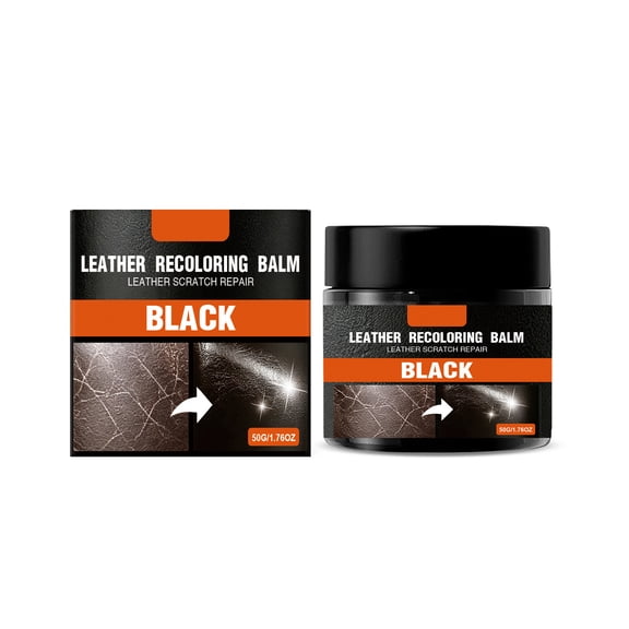 Leather Recoloring Restoring Balm - Scratch Repair Conditioning Cream for Sofa Car Seat Shoes Bags Black