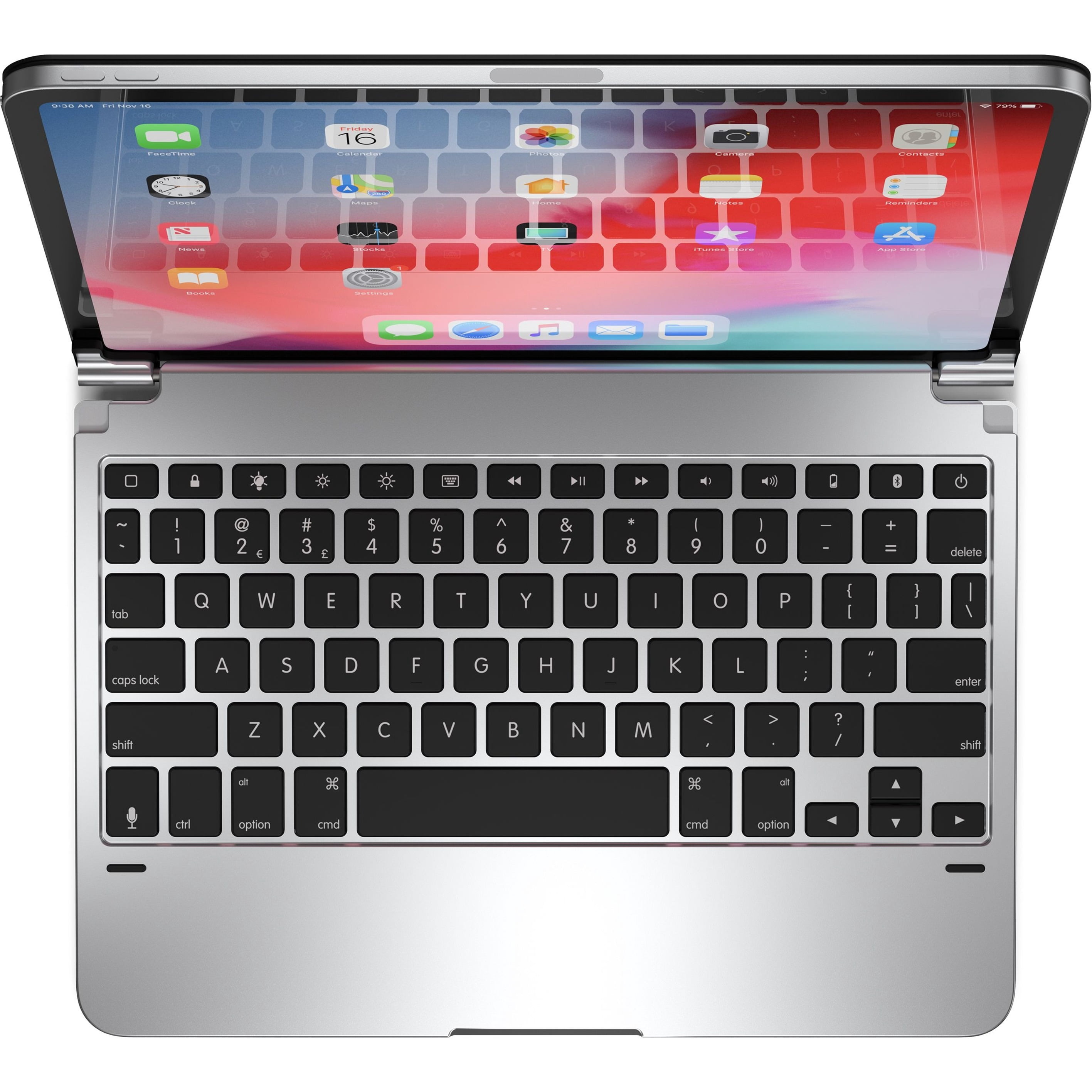 Brydge 11" Pro Wireless Bluetooth Keyboard for iPad Pro 11", Silver